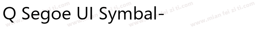 Q Segoe UI Symbal字体转换